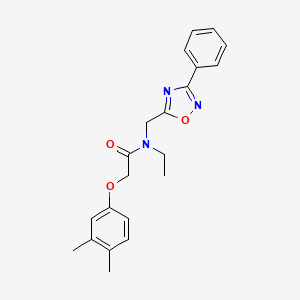 molecular formula C21H23N3O3 B5721779 2-(3,4-dimethylphenoxy)-N-ethyl-N-[(3-phenyl-1,2,4-oxadiazol-5-yl)methyl]acetamide 