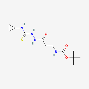 B572178 tert-Butyl (3-(2-(cyclopropylcarbamothioyl)hydrazinyl)-3-oxopropyl)carbamate CAS No. 1359703-88-0