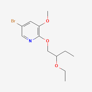 B572179 5-Bromo-2-(2-ethoxybutoxy)-3-methoxypyridine CAS No. 1315545-07-3