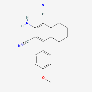 molecular formula C19H17N3O B5721804 2-amino-4-(4-methoxyphenyl)-5,6,7,8-tetrahydro-1,3-naphthalenedicarbonitrile 