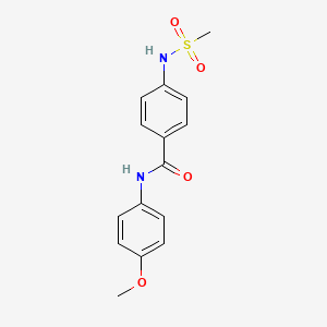 molecular formula C15H16N2O4S B5721811 N-(4-methoxyphenyl)-4-[(methylsulfonyl)amino]benzamide 