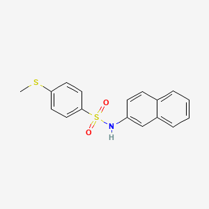 molecular formula C17H15NO2S2 B5721817 4-(methylthio)-N-2-naphthylbenzenesulfonamide 
