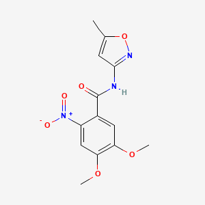 molecular formula C13H13N3O6 B5721838 4,5-dimethoxy-N-(5-methyl-3-isoxazolyl)-2-nitrobenzamide 