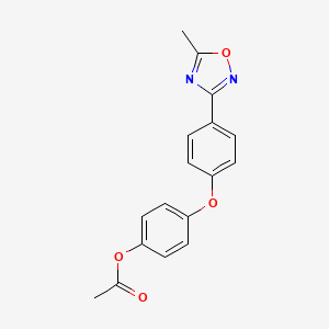 molecular formula C17H14N2O4 B5721852 4-[4-(5-methyl-1,2,4-oxadiazol-3-yl)phenoxy]phenyl acetate 