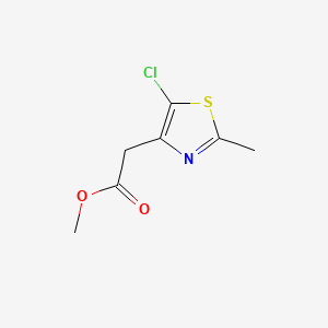 molecular formula C7H8ClNO2S B572187 Methyl 2-(5-chloro-2-methylthiazol-4-YL)acetate CAS No. 1243328-60-0