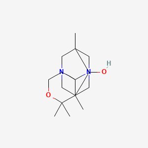 2',2',5,7-tetramethyltetrahydrospiro[1,3-diazatricyclo[3.3.1.1~3,7~]decane-2,4'-pyran]-6-ol
