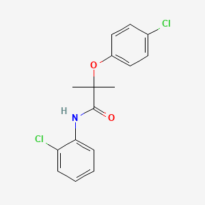 molecular formula C16H15Cl2NO2 B5721891 2-(4-chlorophenoxy)-N-(2-chlorophenyl)-2-methylpropanamide 