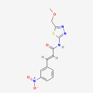 molecular formula C13H12N4O4S B5721919 N-[5-(methoxymethyl)-1,3,4-thiadiazol-2-yl]-3-(3-nitrophenyl)acrylamide 