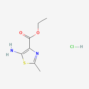 B572196 Ethyl 5-amino-2-methyl-1,3-thiazole-4-carboxylate;hydrochloride CAS No. 1337879-77-2