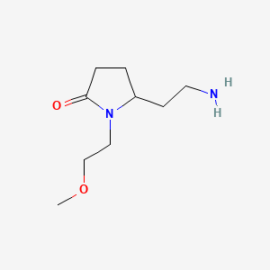 B572199 5-(2-Aminoethyl)-1-(2-methoxyethyl)pyrrolidin-2-one CAS No. 1263095-67-5