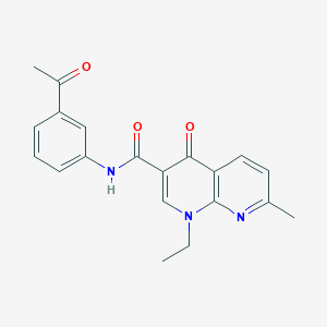 molecular formula C20H19N3O3 B5721994 N-(3-acetylphenyl)-1-ethyl-7-methyl-4-oxo-1,4-dihydro-1,8-naphthyridine-3-carboxamide 