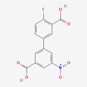 4-Fluoro-5'-nitrobiphenyl-3,3'-dicarboxylic acid