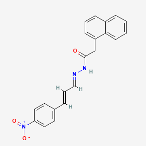 molecular formula C21H17N3O3 B5722000 2-(1-naphthyl)-N'-[3-(4-nitrophenyl)-2-propen-1-ylidene]acetohydrazide 