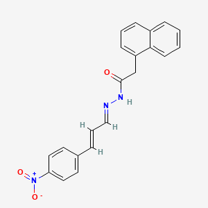 2-(naphthalen-1-yl)-N'-[(1E,2E)-3-(4-nitrophenyl)prop-2-en-1-ylidene]acetohydrazide