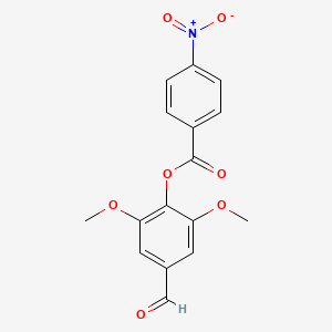 molecular formula C16H13NO7 B5722001 4-formyl-2,6-dimethoxyphenyl 4-nitrobenzoate 