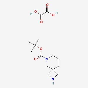 molecular formula C14H24N2O6 B572202 tert-Butyl 2,6-diazaspiro[3.5]nonane-6-carboxylate oxalate CAS No. 1227381-86-3
