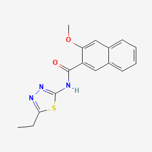 molecular formula C16H15N3O2S B5722027 N-(5-ethyl-1,3,4-thiadiazol-2-yl)-3-methoxy-2-naphthamide 
