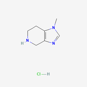 molecular formula C7H12ClN3 B572203 1-Methyl-4,5,6,7-tetrahydro-1H-imidazo[4,5-c]pyridine hydrochloride CAS No. 1215797-86-6