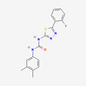 molecular formula C17H15FN4OS B5722035 N-(3,4-dimethylphenyl)-N'-[5-(2-fluorophenyl)-1,3,4-thiadiazol-2-yl]urea 