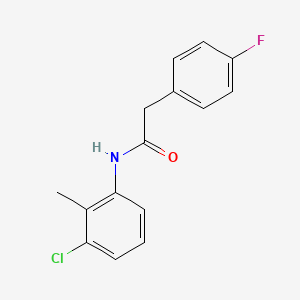 molecular formula C15H13ClFNO B5722037 N-(3-chloro-2-methylphenyl)-2-(4-fluorophenyl)acetamide 