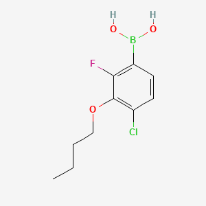 molecular formula C10H13BClFO3 B572204 3-丁氧基-4-氯-2-氟苯硼酸 CAS No. 1256346-25-4