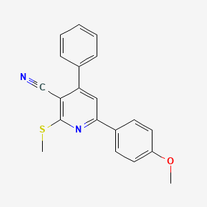 molecular formula C20H16N2OS B5722044 6-(4-methoxyphenyl)-2-(methylthio)-4-phenylnicotinonitrile 