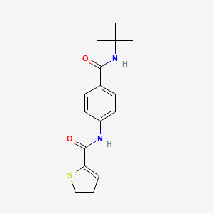 molecular formula C16H18N2O2S B5722069 N-{4-[(tert-butylamino)carbonyl]phenyl}-2-thiophenecarboxamide 
