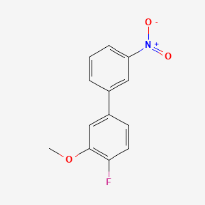 molecular formula C13H10FNO3 B572207 1-Fluoro-2-methoxy-4-(3-nitrophenyl)benzene CAS No. 1355248-22-4