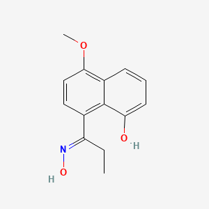 molecular formula C14H15NO3 B5722078 1-(8-hydroxy-4-methoxy-1-naphthyl)-1-propanone oxime 