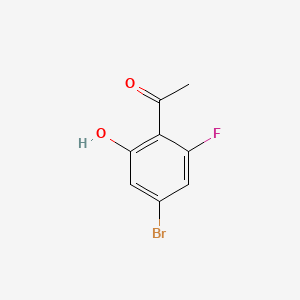 molecular formula C8H6BrFO2 B572208 1-(4-Bromo-2-fluoro-6-hydroxyphenyl)ethanone CAS No. 1369594-41-1