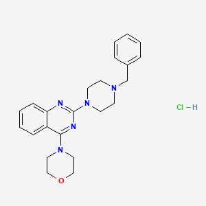 molecular formula C23H28ClN5O B5722088 2-(4-benzyl-1-piperazinyl)-4-(4-morpholinyl)quinazoline hydrochloride 