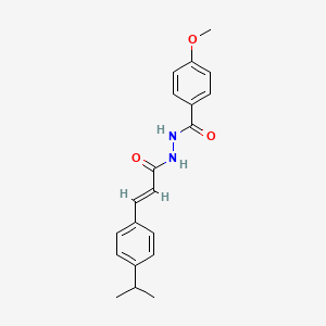 molecular formula C20H22N2O3 B5722091 N'-[3-(4-isopropylphenyl)acryloyl]-4-methoxybenzohydrazide 