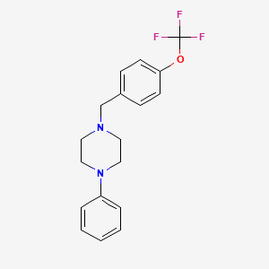 molecular formula C18H19F3N2O B5722099 1-phenyl-4-[4-(trifluoromethoxy)benzyl]piperazine 
