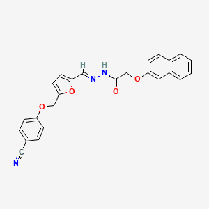 N'-({5-[(4-cyanophenoxy)methyl]-2-furyl}methylene)-2-(2-naphthyloxy)acetohydrazide