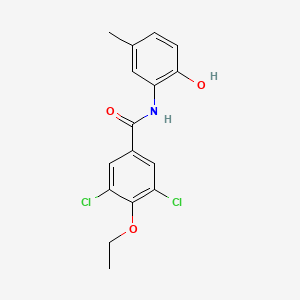 molecular formula C16H15Cl2NO3 B5722125 3,5-dichloro-4-ethoxy-N-(2-hydroxy-5-methylphenyl)benzamide 
