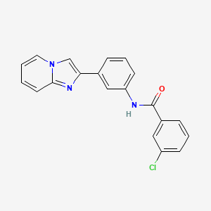 molecular formula C20H14ClN3O B5722132 3-chloro-N-(3-imidazo[1,2-a]pyridin-2-ylphenyl)benzamide 