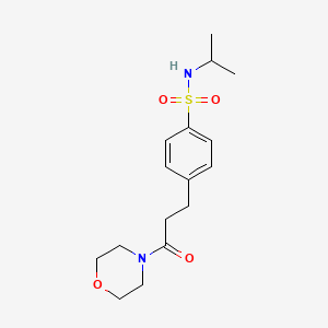 N-isopropyl-4-[3-(4-morpholinyl)-3-oxopropyl]benzenesulfonamide