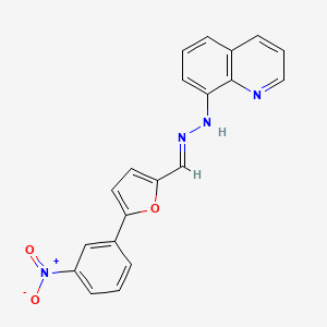 molecular formula C20H14N4O3 B5722144 5-(3-nitrophenyl)-2-furaldehyde 8-quinolinylhydrazone 