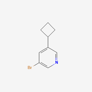 molecular formula C9H10BrN B572215 3-Bromo-5-cyclobutylpyridine CAS No. 1314353-90-6