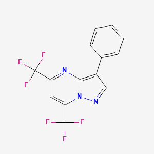 molecular formula C14H7F6N3 B5722152 3-phenyl-5,7-bis(trifluoromethyl)pyrazolo[1,5-a]pyrimidine 