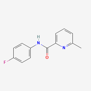 molecular formula C13H11FN2O B5722188 N-(4-fluorophenyl)-6-methyl-2-pyridinecarboxamide 
