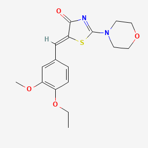 molecular formula C17H20N2O4S B5722216 5-(4-ethoxy-3-methoxybenzylidene)-2-(4-morpholinyl)-1,3-thiazol-4(5H)-one CAS No. 6297-18-3