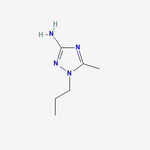molecular formula C6H12N4 B572222 5-Methyl-1-propyl-1H-1,2,4-triazol-3-amine CAS No. 1227465-52-2