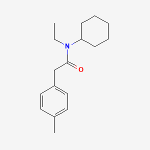 molecular formula C17H25NO B5722224 N-cyclohexyl-N-ethyl-2-(4-methylphenyl)acetamide 