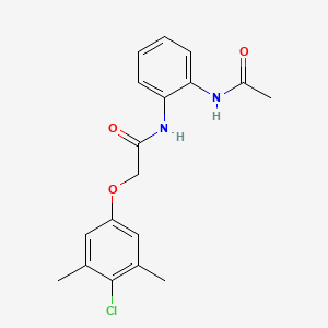 molecular formula C18H19ClN2O3 B5722227 N-[2-(acetylamino)phenyl]-2-(4-chloro-3,5-dimethylphenoxy)acetamide 