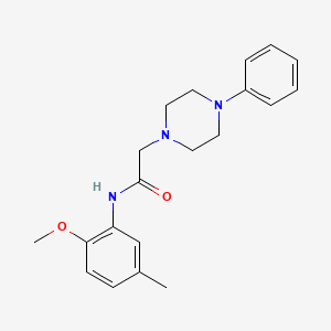 molecular formula C20H25N3O2 B5722236 N-(2-methoxy-5-methylphenyl)-2-(4-phenyl-1-piperazinyl)acetamide 