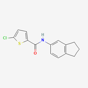 molecular formula C14H12ClNOS B5722243 5-chloro-N-(2,3-dihydro-1H-inden-5-yl)-2-thiophenecarboxamide 