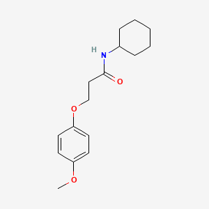 molecular formula C16H23NO3 B5722244 N-cyclohexyl-3-(4-methoxyphenoxy)propanamide CAS No. 701252-30-4