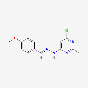 molecular formula C13H13ClN4O B5722265 4-methoxybenzaldehyde (6-chloro-2-methyl-4-pyrimidinyl)hydrazone 