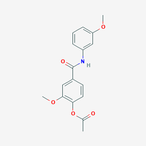 molecular formula C17H17NO5 B5722268 2-methoxy-4-{[(3-methoxyphenyl)amino]carbonyl}phenyl acetate 